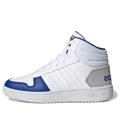 Adidas Originals (ps) Adidas Hoops 2.0 Mid Shoes 'white Blue' In Transparent