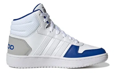 Adidas Originals (ps) Adidas Hoops 2.0 Mid Shoes 'white Blue' In Transparent
