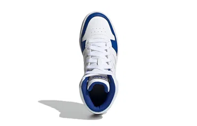 Adidas Originals (ps) Adidas Hoops 2.0 Mid Shoes 'white Blue' In Transparent