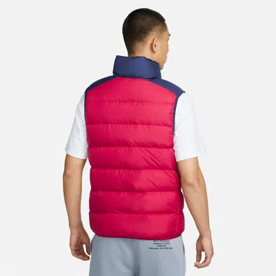 Nike Windproof Warm Stand Collar Down Vest 'blue Red'