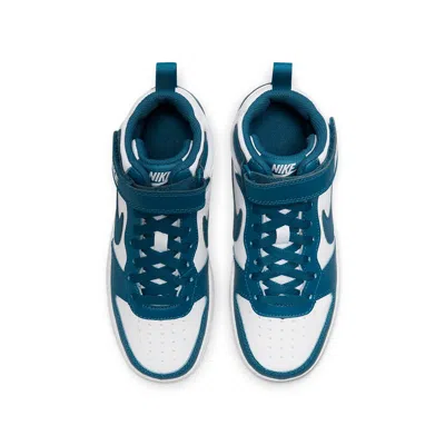 Nike (gs)  Court Borough Mid 2 'white Marina' In Blue