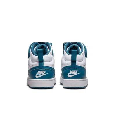 Nike (gs)  Court Borough Mid 2 'white Marina' In Blue