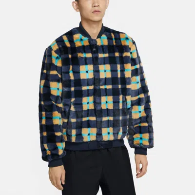 Nike Sb Dunk High X Concepts Crossover Skateboard Sports Plush Plaid Jacket Asia Edition Colorblock  In Multi