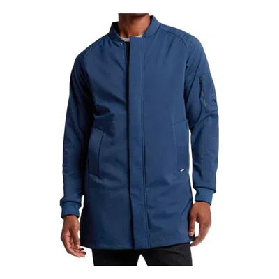 Nike Sleeve Zipper Pocket Detail Solid Color Stand Collar Jacket Men's Blue