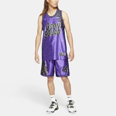 Nike X Space Jam:a New Legacy Lebron Basketball Shorts 'purple' In Blue