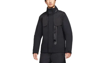 Nike Men's  Sportswear Tech Pack Sports Storage Simple Hooded Jacket Black In Blue