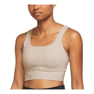 Nike (wmns)  Zenvy Longline Medium Support Padded Sports Bra 'beige' In Neutral