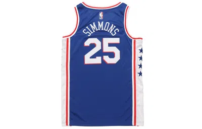 Nike Nba Retro Basketball Jersey/vest Sw Fan Edition Philadelphia 76ers Simmons 2 No. 5 Blue