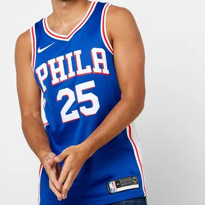 Nike Nba Retro Basketball Jersey/vest Sw Fan Edition Philadelphia 76ers Simmons 2 No. 5 Blue