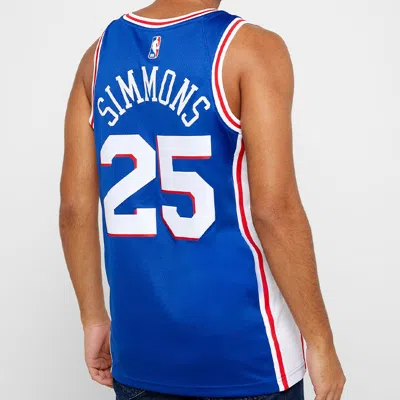 Nike Nba Retro Basketball Jersey/vest Sw Fan Edition Philadelphia 76ers Simmons 2 No. 5 Blue
