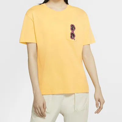 Nike (wmns)  Sportswear Love Sunglasses Printing Pocket Short Sleeve Washed 'yellow'