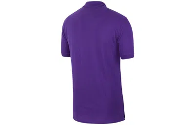 Nike Casual Breathable Short Sleeve Polo Shirt Purple In Blue
