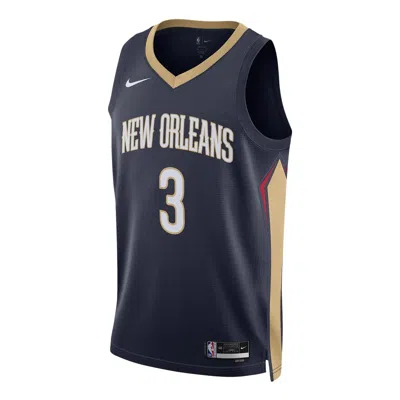 Nike New Orleans Pelicans Icon Edition 2022/23  Men's Dri-fit Nba Swingman Jersey In Blue