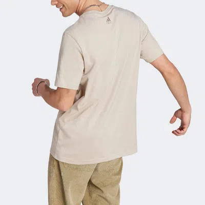 Adidas Originals Adidas Essentials Single Jersey Big Logo T-shirt 'wonder Beige' In Pink