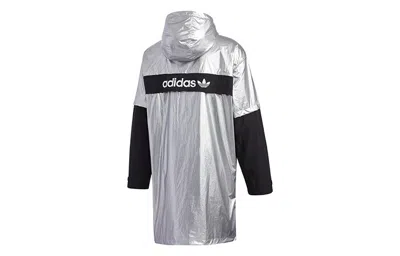 Adidas Originals Liquid Metal Wb Sports Hooded Windbreaker Jacket Men's Silver