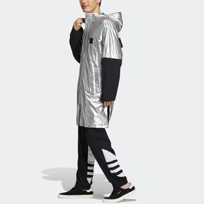Adidas Originals Liquid Metal Wb Sports Hooded Windbreaker Jacket Men's Silver