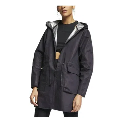 Nike (wmns) As W  Sportswear Tch Pck Jkt Jacket Wvn Oil Grey In Gray