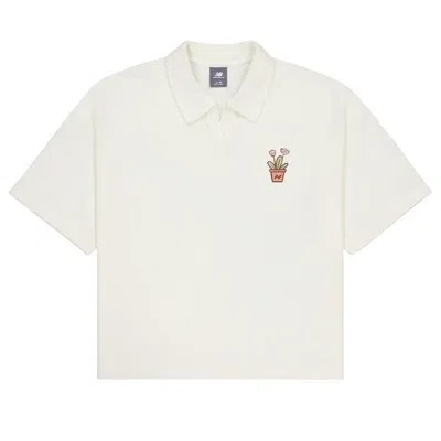 New Balance (wmns)  Floral Print Polo 'ivory' In Gray