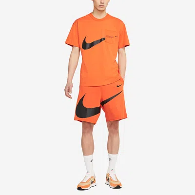 Nike As Men's  Sportswear Swsh Pocket Ss Tee Starfish In Orange