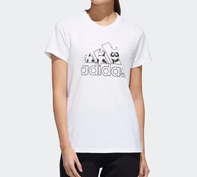Adidas Originals (wmns) Adidas Panda Bos Tee Sports Stylish Short Sleeve T White