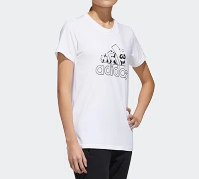 Adidas Originals (wmns) Adidas Panda Bos Tee Sports Stylish Short Sleeve T White