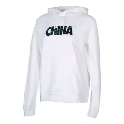 Nike (wmns)  Nsw Chn Po Hoodie Logo Printing White
