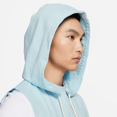 Nike Dri-fit Sweat-wicking Sleeveless Hooded Vest 'blue'