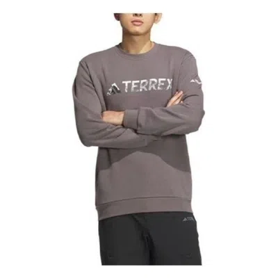Adidas Originals Adidas Terrex Long Sleeve T-shirt Asia Sizing 'brown White' In Green