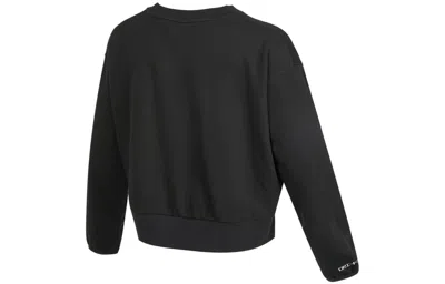 Nike (wmns)  As Nk Standard Issue Crew Embroidery Logo Knitting Round-neck Sweatshirt Black
