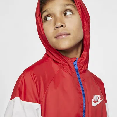 Nike (gs) B  Sportswear Wr Jkt Jacket Hd Gx Qs University Red
