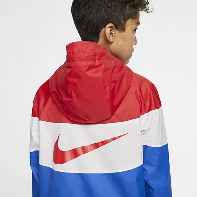 Nike (gs) B  Sportswear Wr Jkt Jacket Hd Gx Qs University Red