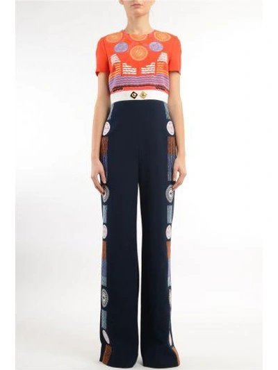Shop Peter Pilotto Jumpsuit With Embroidery In Multicolor