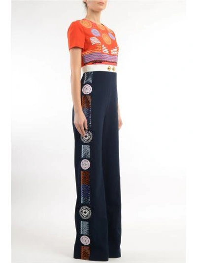 Shop Peter Pilotto Jumpsuit With Embroidery In Multicolor