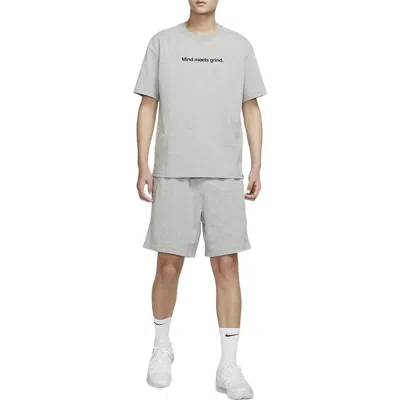 Nike Ss22 Solid Color Drawstring Lacing Basketball Shorts Gray