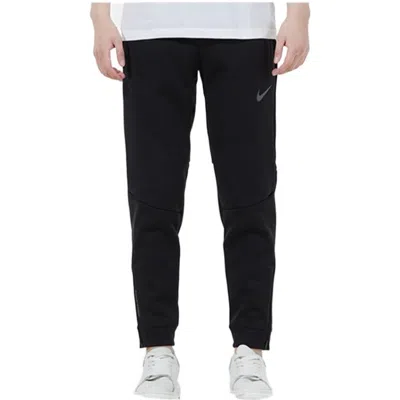 Nike Men's Therma Open Bottom Training Pants In Black