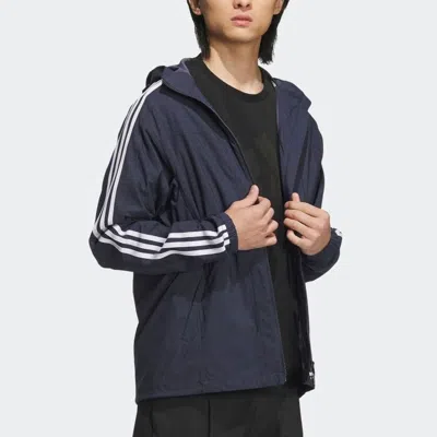 Adidas Originals Adidas Denim Look Regular Fit Stretch Woven Hooded ...