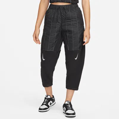 Nike (wmns)  Casual Logo Solid Color Bundle Feet Sports Pants/trousers/joggers Black