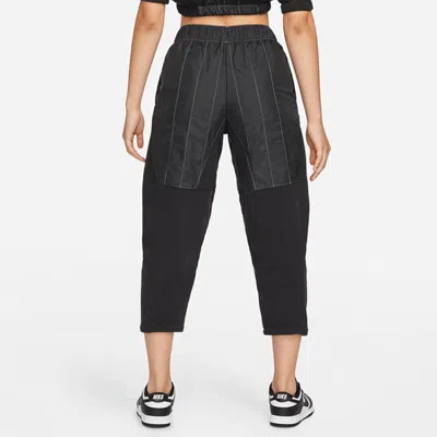 Nike (wmns)  Casual Logo Solid Color Bundle Feet Sports Pants/trousers/joggers Black