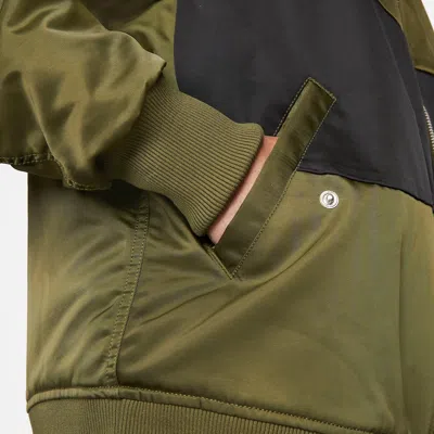 Nike Therma-fit Synthetic Phil Reversible Bomber Jacket Asia Sizing 'rough Green'