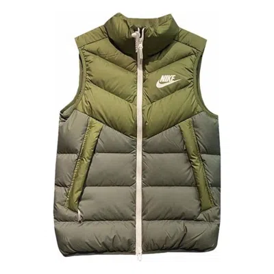 Nike Windproof Warm Stand Collar Down Vest 'green'