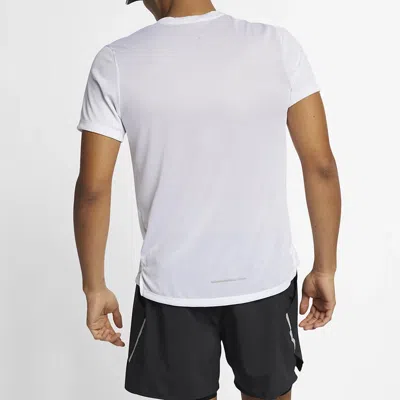 Nike Dri-fit Miler Running Quick Dry Short Sleeve White