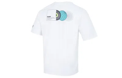 Adidas Originals Men's Adidas Neo Solid Color Pattern Printing Sports Round Neck Short Sleeve White T-shirt
