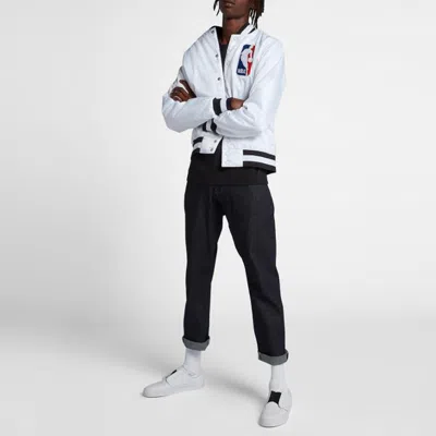 Nike Sb X Nba Bomber Crossover Skateboard Casual Sports Baseball Uniform Jacket White