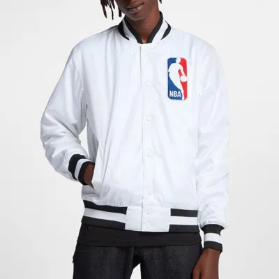 Nike Sb X Nba Bomber Crossover Skateboard Casual Sports Baseball Uniform Jacket White