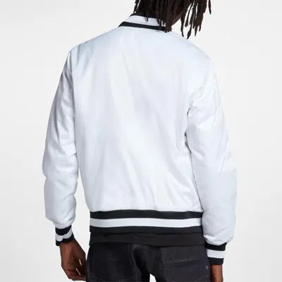 Nike Sb X Nba Bomber Crossover Skateboard Casual Sports Baseball Uniform Jacket White