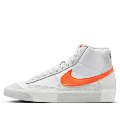 Nike Blazer Mid Pro Club Mens Lace-up Manmade High-top Sneakers In White