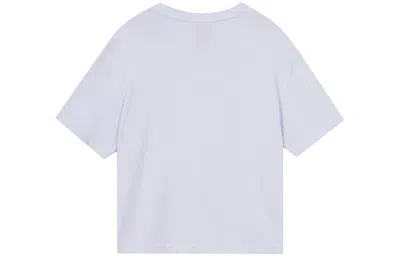 Nike (wmns)  Sportswear Swoosh 3d Logo Loose Breathable Round Neck Short Sleeve Purple In Gray