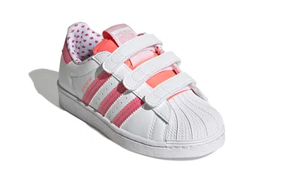 Adidas Originals (ps) Adidas Superstar Shell Toe 'valentine's Day' In White