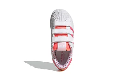 Adidas Originals (ps) Adidas Superstar Shell Toe 'valentine's Day' In White