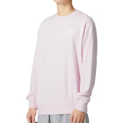 Nike Sportswear Club French Terry Crew Sweatshirt Asia Sizing 'pink Foam'